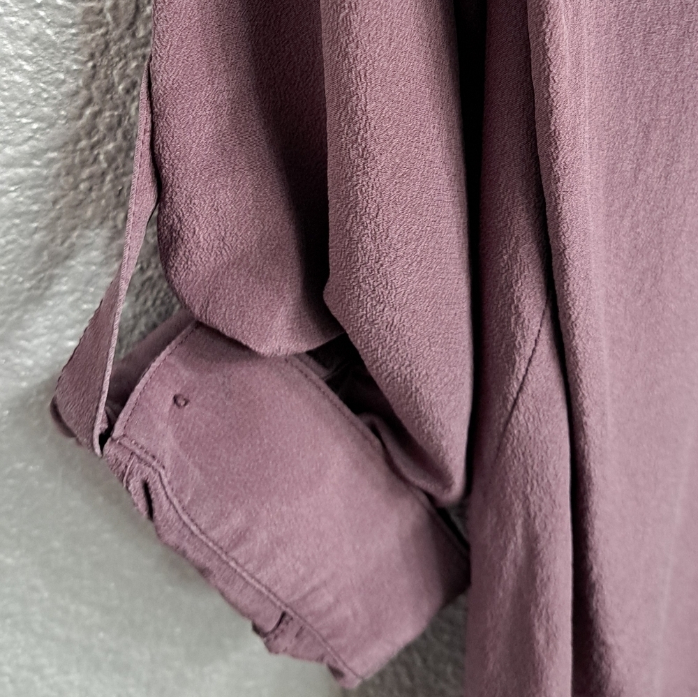 Acrobat Mauve 100% Silk Blouse Size XS - Picture 12 of 13